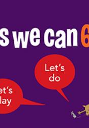 Yes we can 6 - A5 spjöld Let's do/Let's play