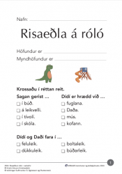 Risaeðla á róló - Verkefni